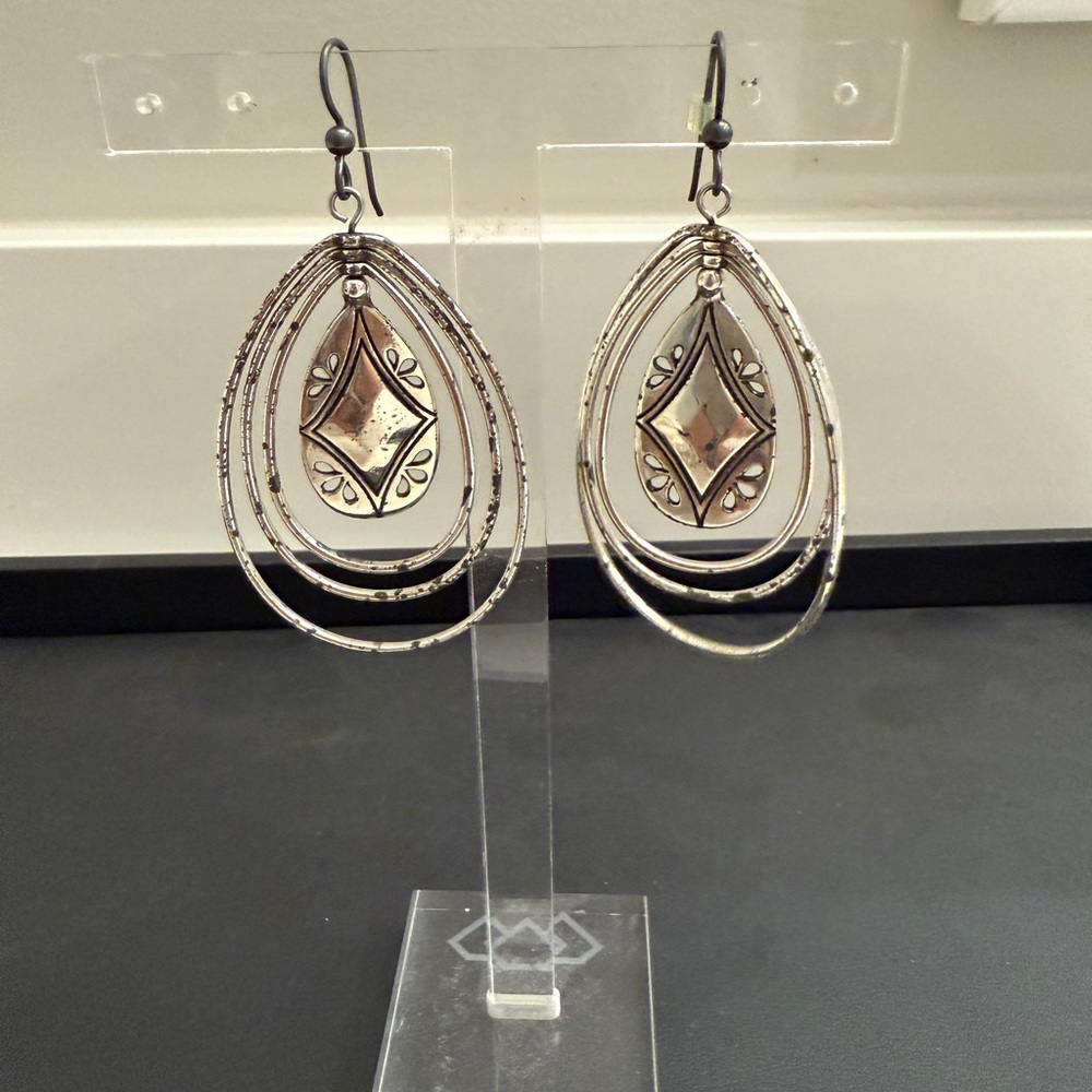 Brighton Silver Teardrop Earrings